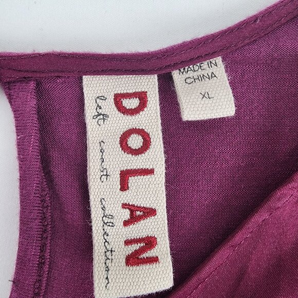Dolan Left Coast Collection Womens XL Burgundy Knotted Front Blouse - Picture 11 of 16